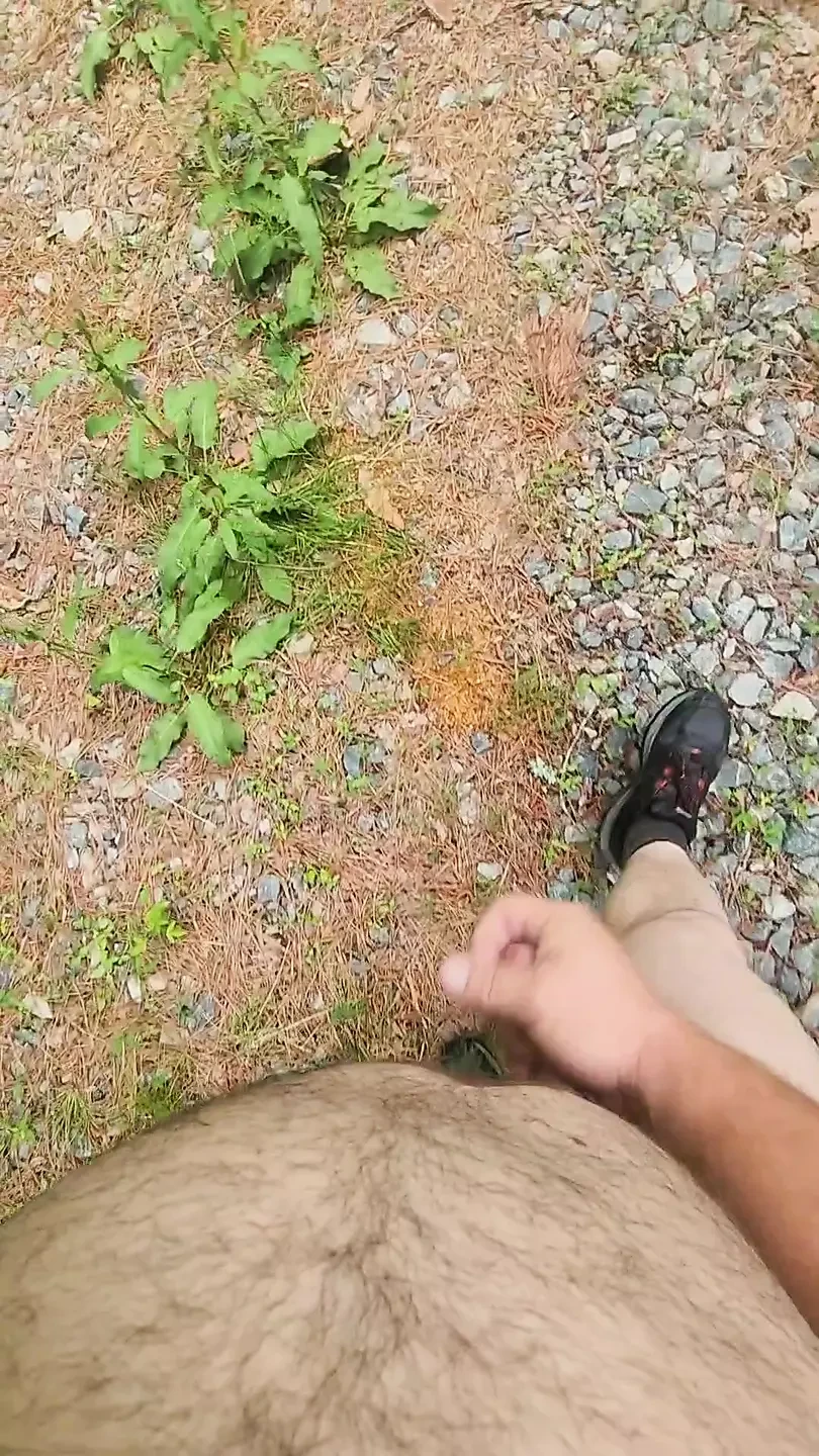 Naked and Jerking in a Random Driveway.