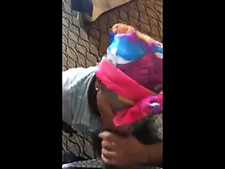 African maid on knees suck in the hotel