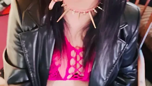 Leather Coat & Tip To Taiing Cigarettes With The British Stunner, Tina Snua. High Heels Smoking Smoker Smokes