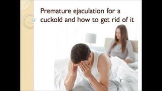 Premature ejaculation for a cuckold caption