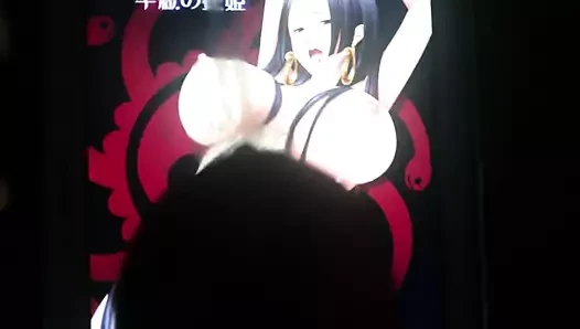 huge cum facial tribute on boa hancock hentai from one piece