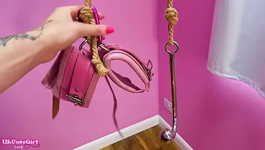 Anal Hook Self-bondage - Dripping and Desperate