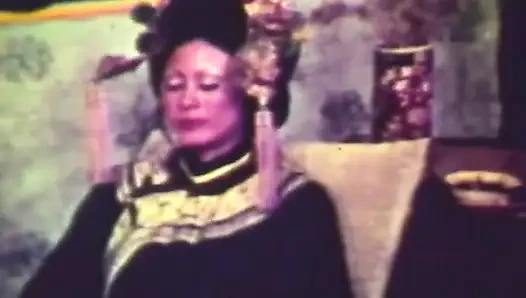 Klasik fantasi geisha vintage dengan dewi Asia retro
