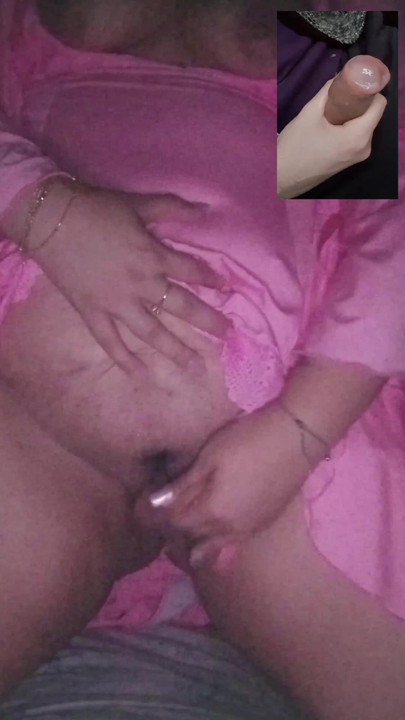 Discord Cam Sex: GF Destroys Pussy on Dildo, BF Cums Hard