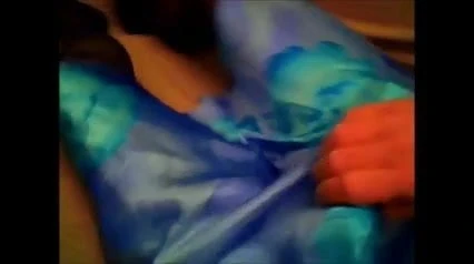 Cumming on satin gown