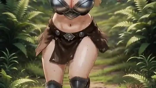 Вражеская волшебница и Запретный хентай трахают солдат фута