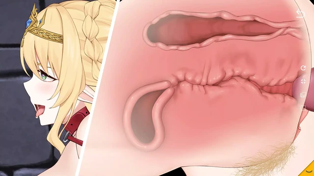 The lustful vine came to life and started fucking the elf girl in all holes 6