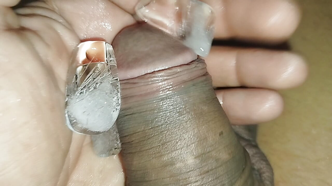 Ice on the penis