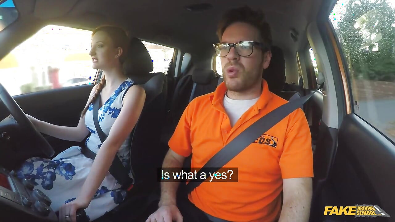 Fake Driving School - Hot Redheads Dirty Secret: Outdoor Blowjobs and Big Tits Worship