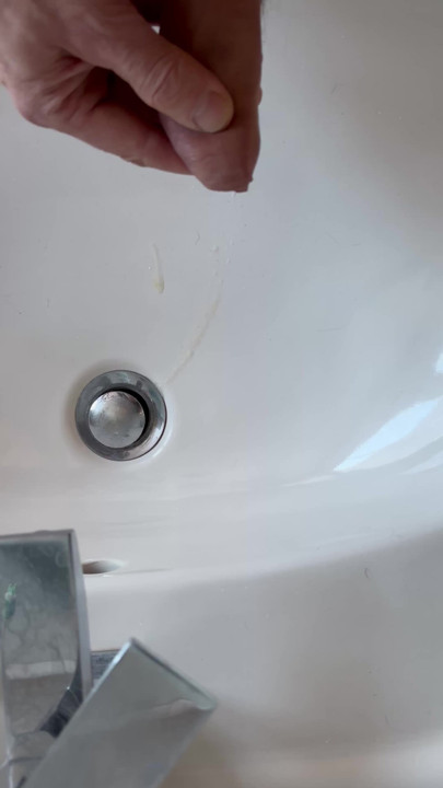 I hose down into the sink...