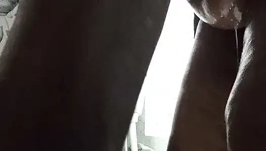 Tamil lady bathing