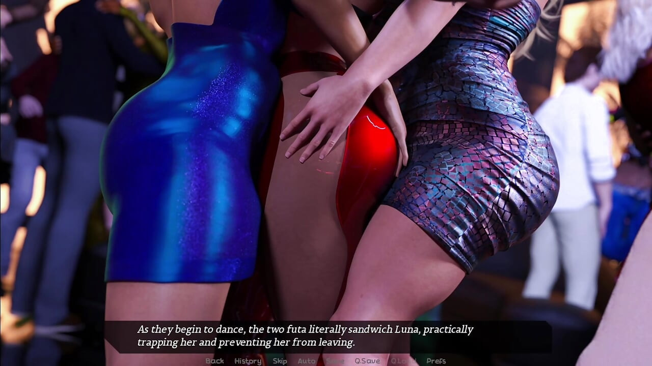 बड़े स्तनों वाली luna को नाइट क्लब पार्टी में दो परिपक्व futas ishani और Taylor द्वारा फंसाया गया