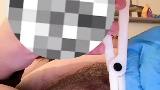 Piercing my pussy for daddy