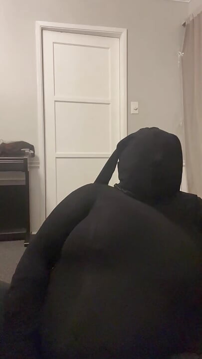 Rubber Doll Mask Encased Orgasm