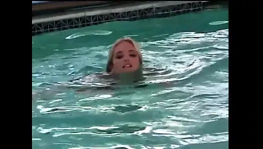 Bodybuilder in Swimming Pool