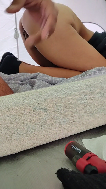 Cumshot on a beautiful ass HD