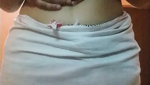 Late Night Desi Fantasy  desi Girl with big breast presses and massage