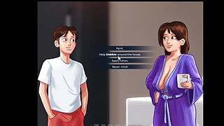 Summertime Saga, gab sie ihm einen handjob in der dusche und putzt ihn.