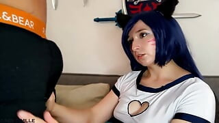 Ahri From League of Legends Gives a BJ