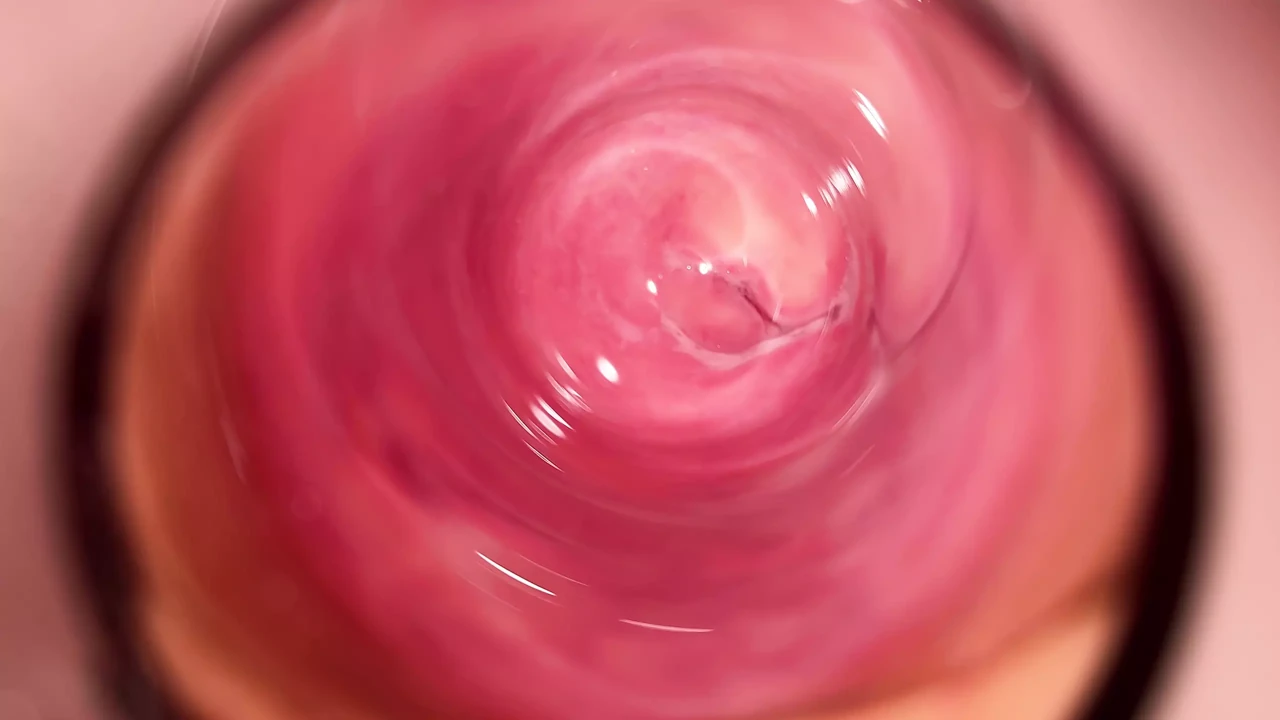 Camera deep inside Mia's tight creamy Pussy