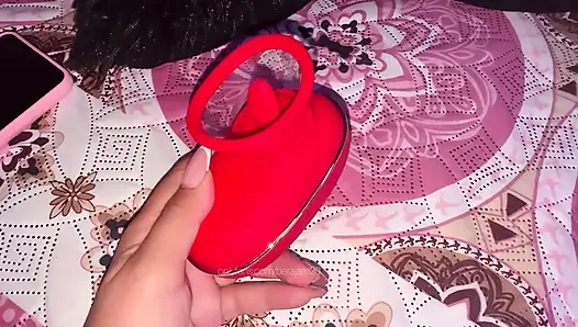 Sucker with sweet tongue, rubs her pussy, soft and virgin
