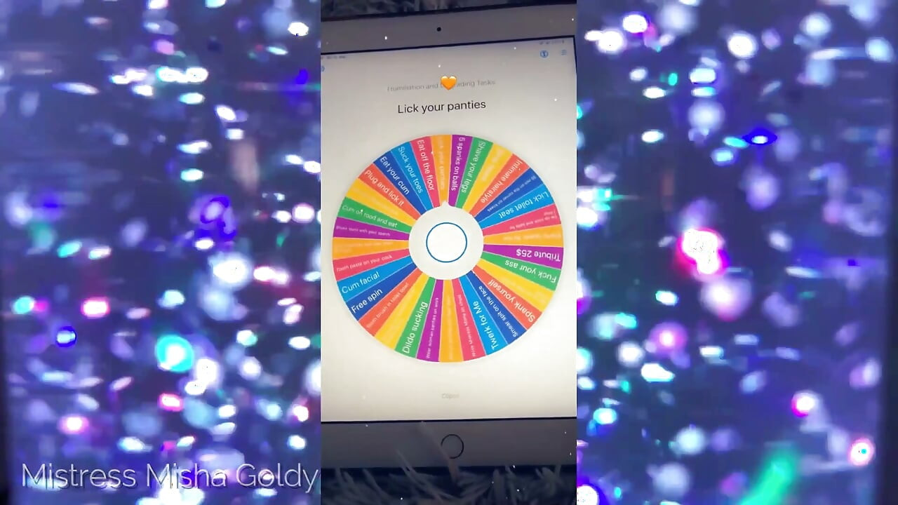Gravação da sessão do app! Gire a roleta - receba tarefas de humilhação!