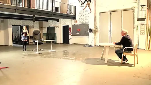 Sexy blonde pissing and fucking hard