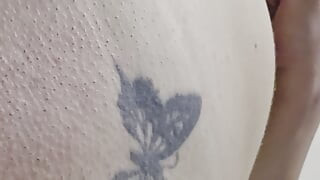 Extreme vaginal insertions in the bathtub..