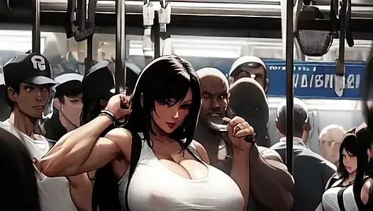Tifa's Incredible Tits Get Noticed On The Midgar Train
