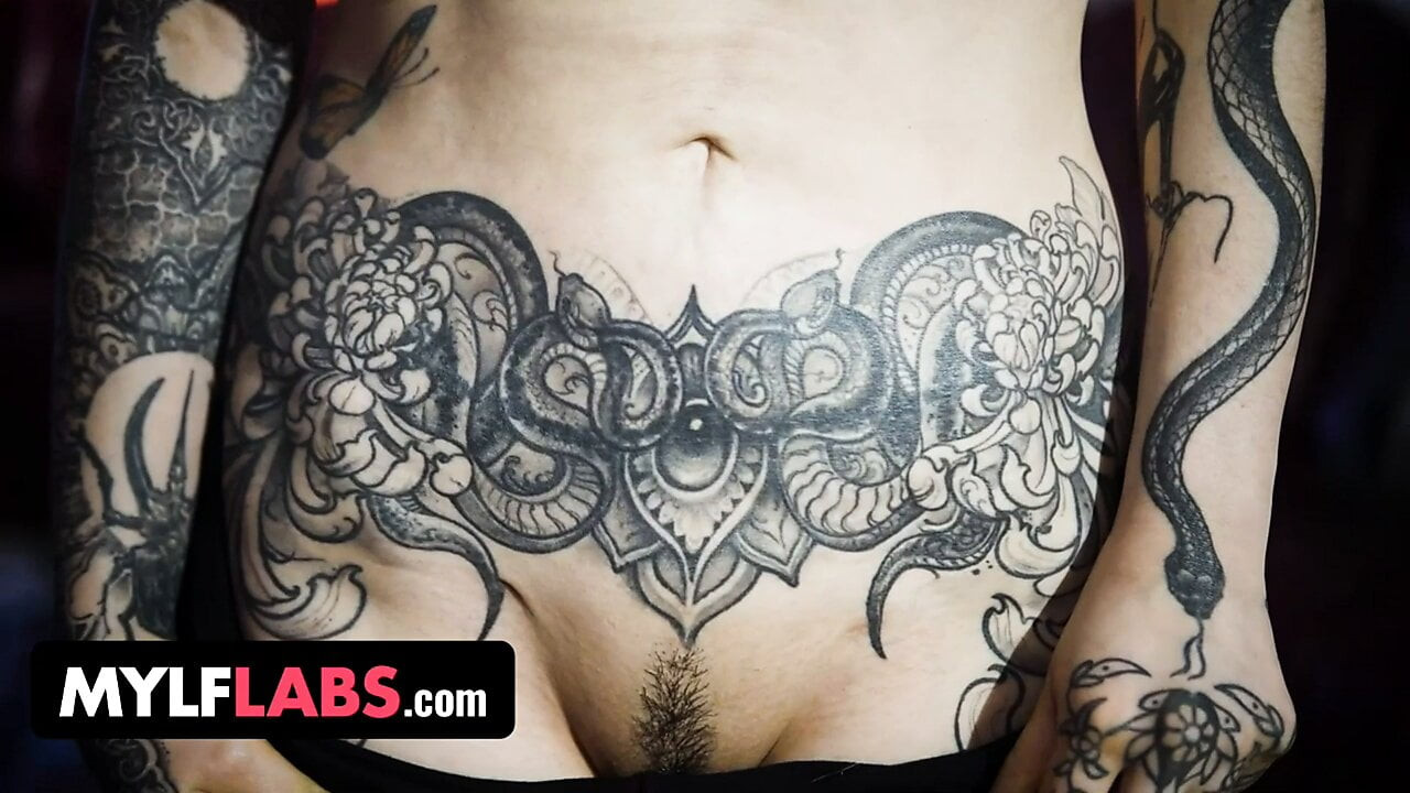 Mylf - Gorgeous Tattooed MILF With Big Tits Shows Off Her Skills Handling Big Cocks