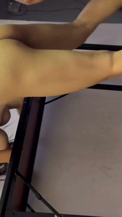 Hotel reception girlfriend visit my home and sex on my working desk | Clip 2