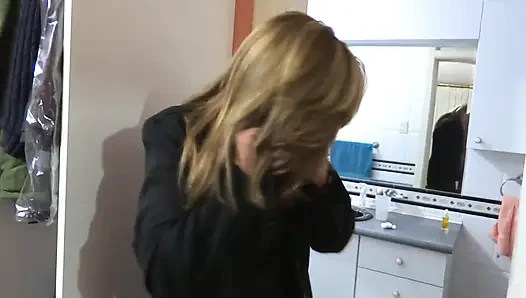 I Please My Friend and Invite Her Stepson to Watch Me and Jerk off