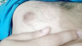 Playing with my titts at my friend house
