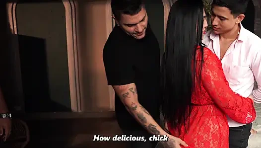 Big-Ass MILF Ends Up Getting Fucked by Her Cuckold Husband's Friends - She Loves to Share!