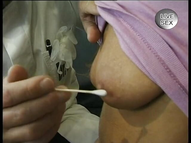 Blonde milf swallowing gyno's cum