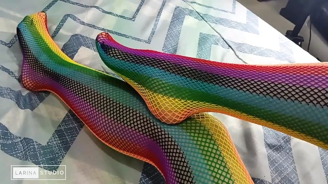 Foot Fetish with Sexy Colored Stockings