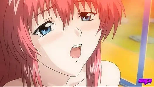 HENTAI PROS - ревность Hitomi превращается в удовольствие, поскольку она начинена надвое, и получает кримпай Akitoshi и Mina
