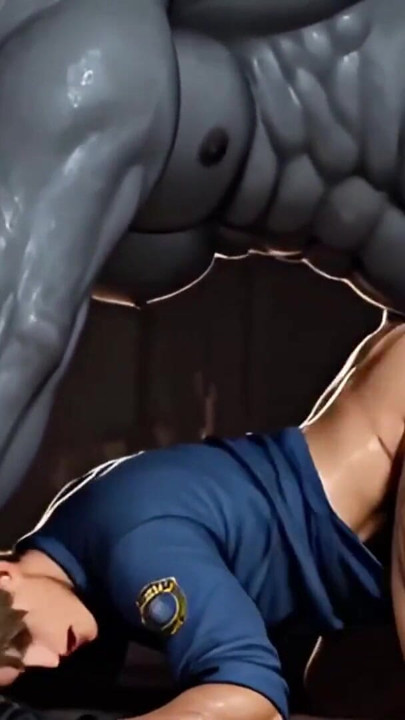 Leon Kennedy filled deep slow and leaks steady after muscle brute’s hard pounding | Clip 1