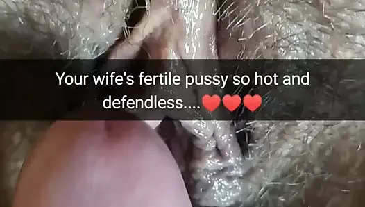 Your wife pussy so defenseless - i fuck and cum inside her