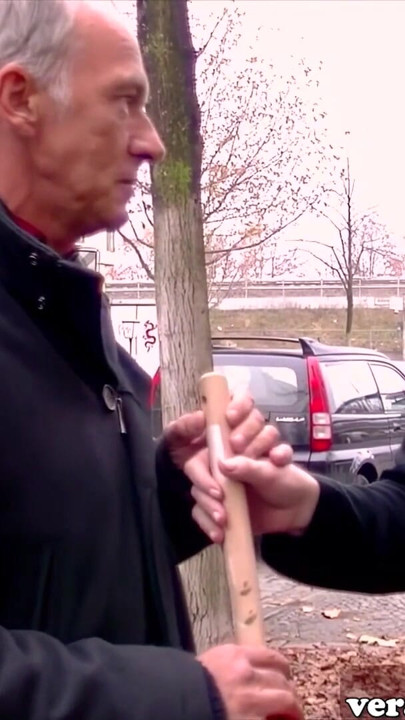 German old housewife flirts on the street and gets fucked | Clip 1