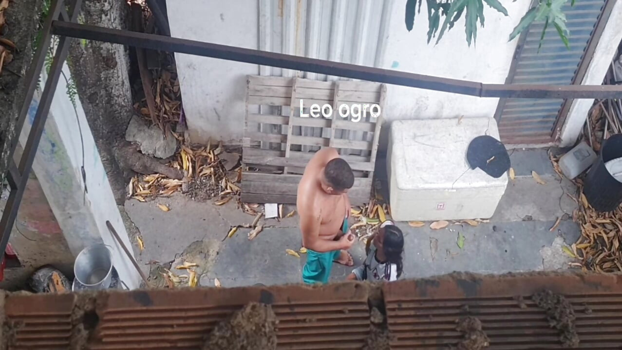 Outdoor sex with maid