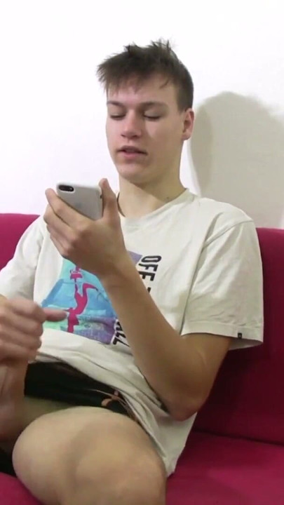 Cute Czech Twink Solo Jerking His Smooth Teen Dick | Clip 1