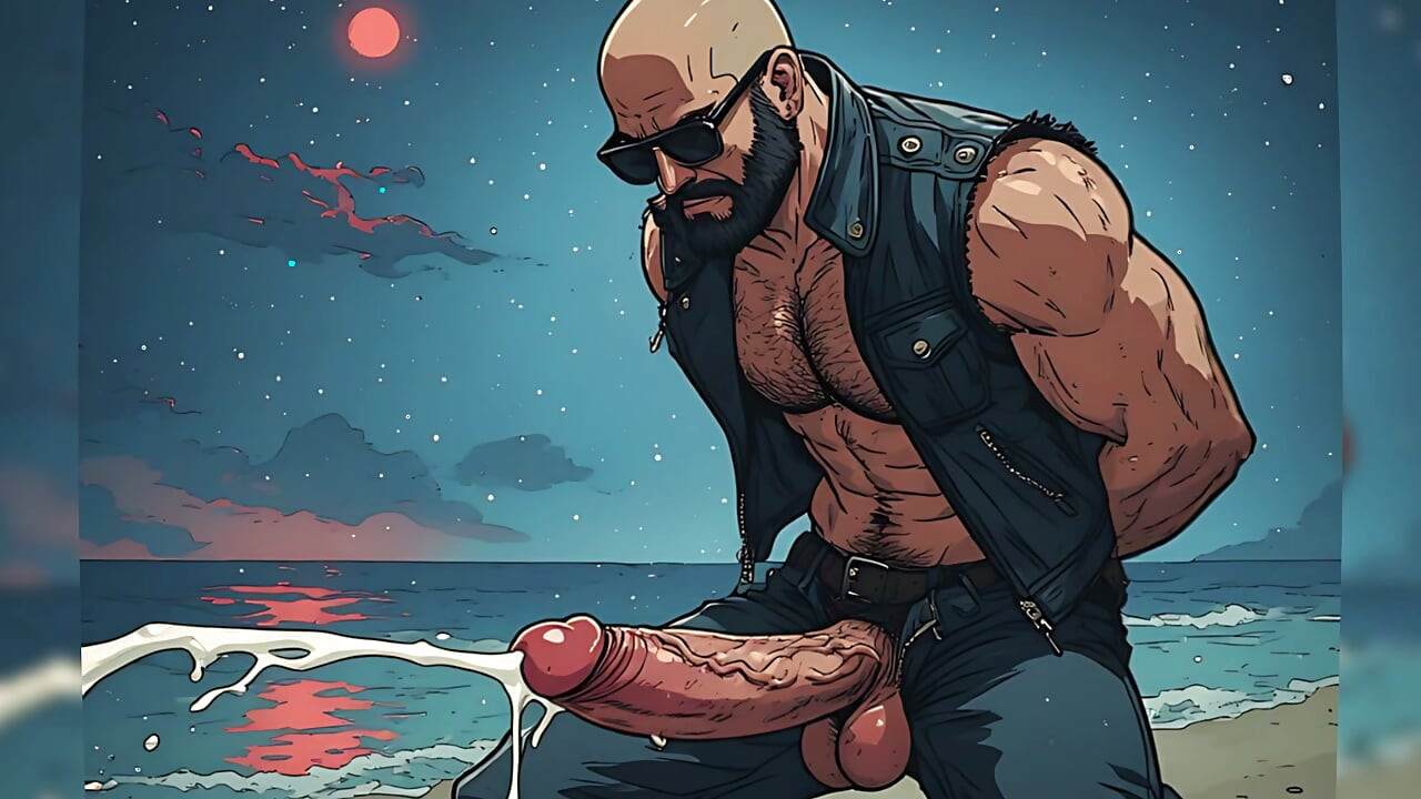 Hot Biker Men Cocks Out (ai)
