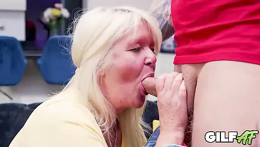 GilfAf- Busty British GILF Lady Lesley Takes Stepson's Big Dick
