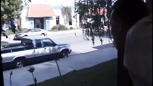Redhead midget babe gives head to handsome dude