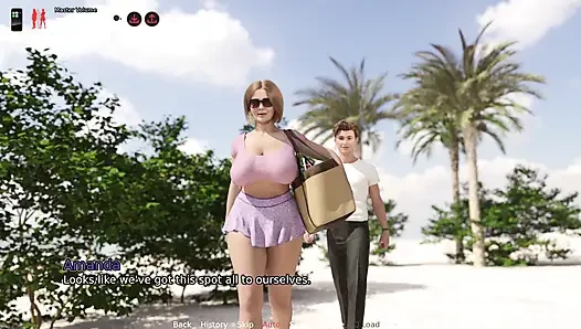 Milfheim 11 Bored with Husband, Hot MILF Amanda Lets Steven Give Her a Lewd Massage at the Beach