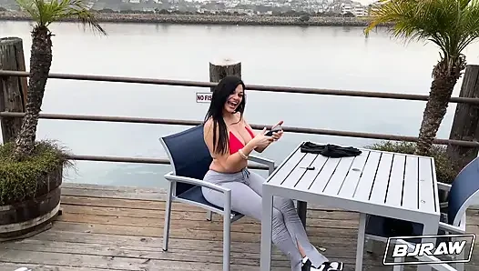 BJRAW Thick vixen Mona Azar has her face covered in cum