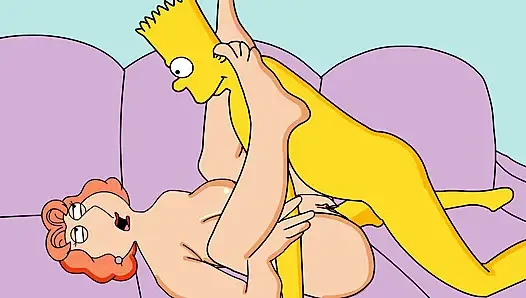 Family Guy Parody The Simpsons Parody 18+ crossover - Bart finally nails...