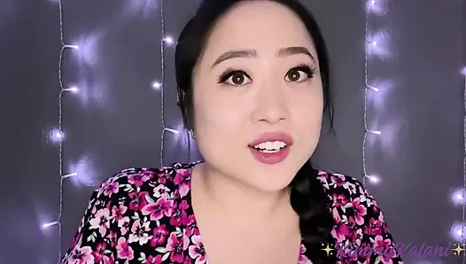 Asmr - si cewek polos asia kimmy kalani lagi asik nyepong kontol di pesta peran pertamanya