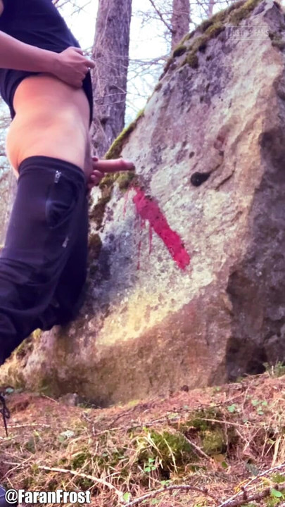 Must-see moment from "I shot multiple loads of cum in the woods! Piss and orgasms. Risk of getting caught!"